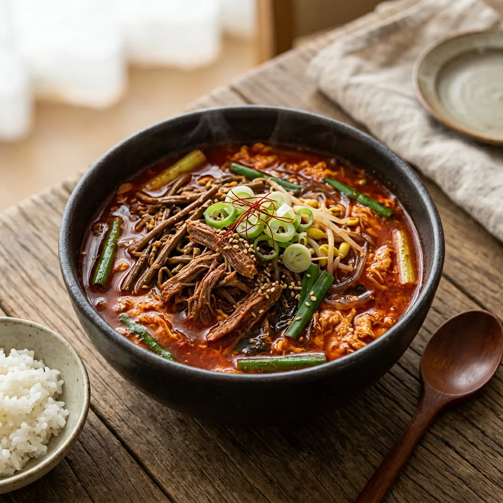 Korean Spicy Beef Soup (Yukaejang)