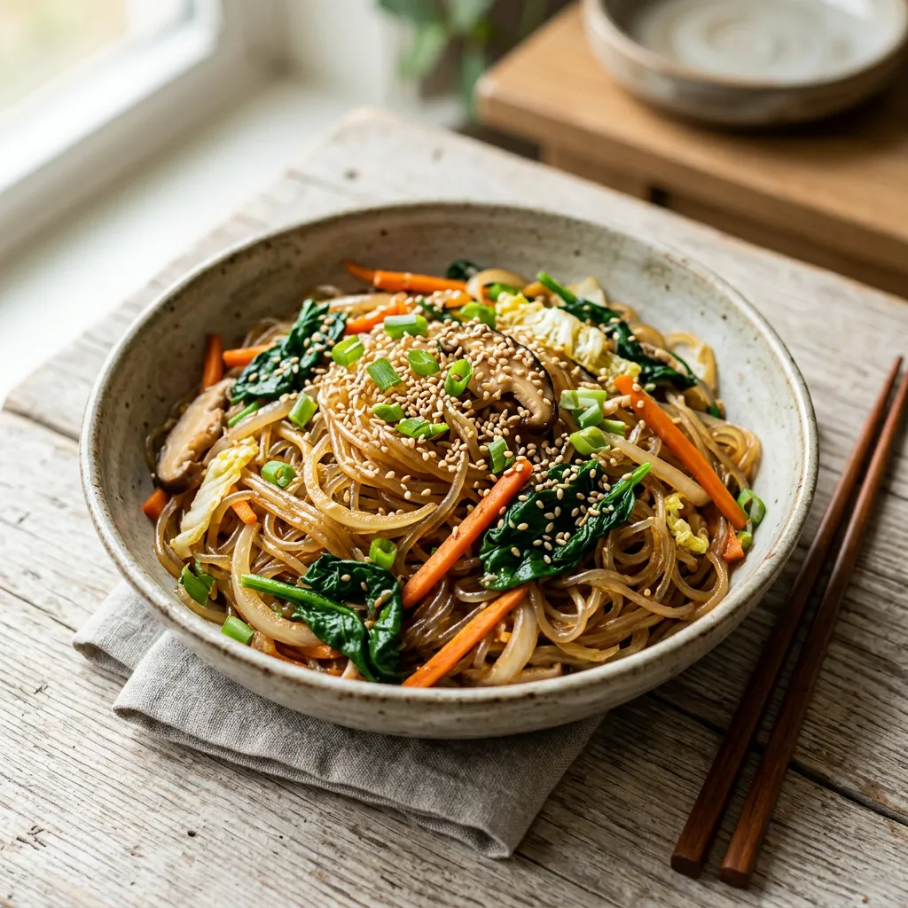 Korean Stir-Fried Noodles (Jap Chae or Chap Chae)