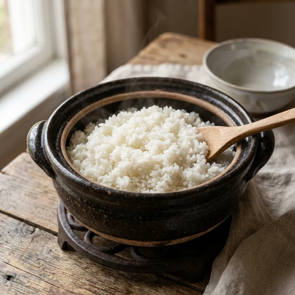 Korean-Style Rice on the Stove