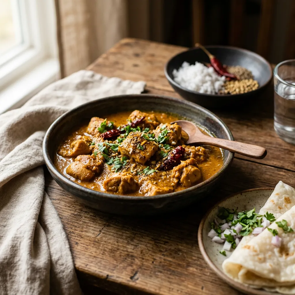 Kori Ghassi - Chicken Ghassi - Mangalorean Coconut Chicken Curry