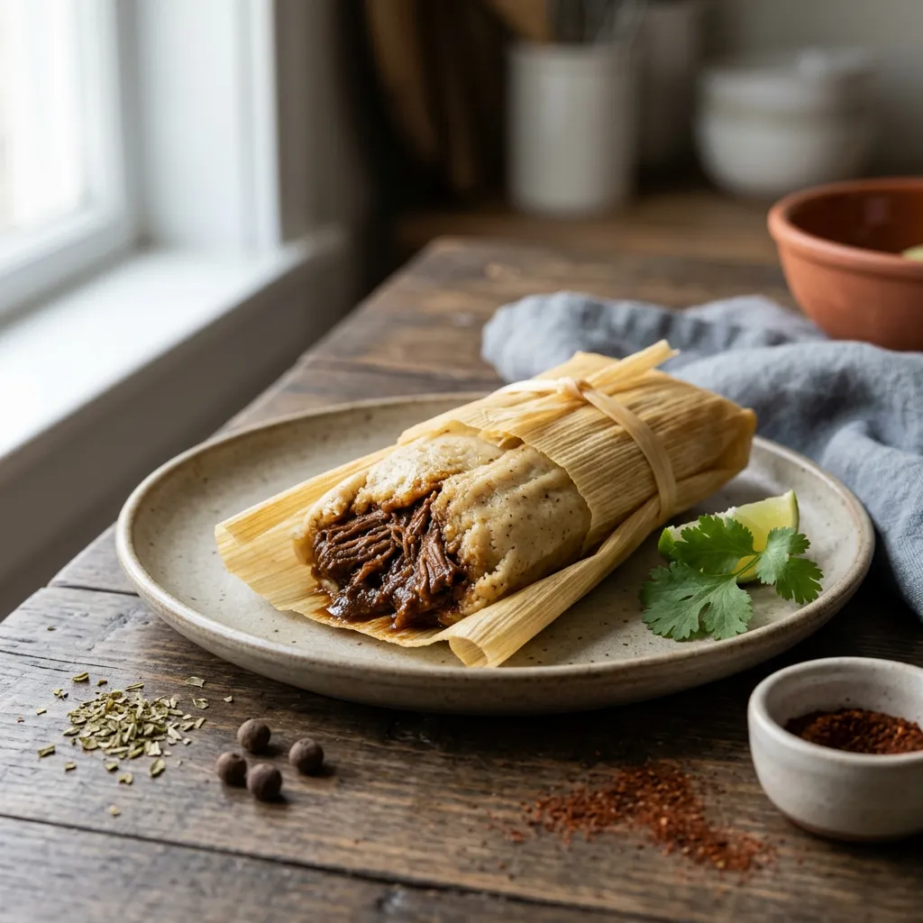 Kosher and Halal Mole-Rubbed Brisket Tamales