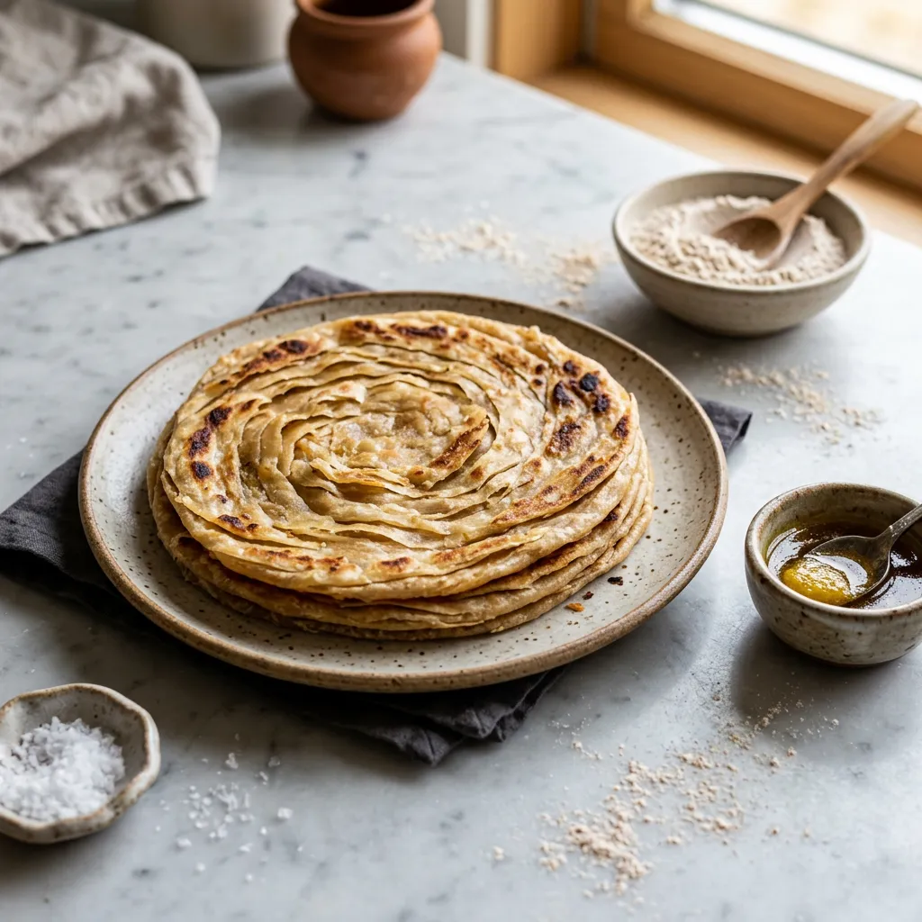 Lachcha Paratha (Layered Indian Bread)