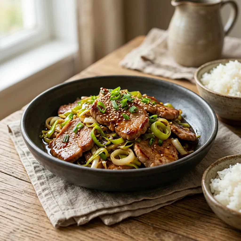 Leek & Pork Stir-Fry