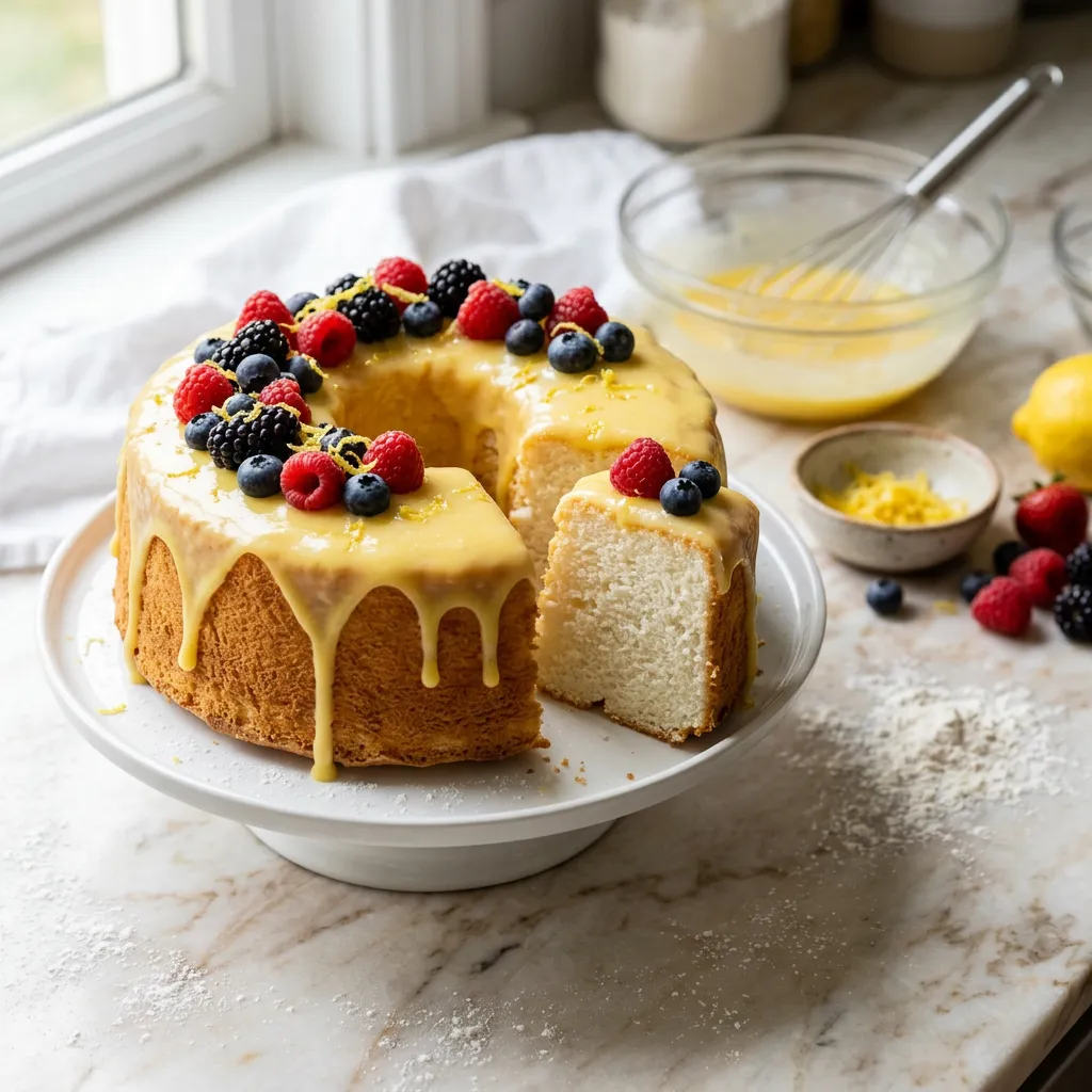 Lemon Angel Food Cake Recipe