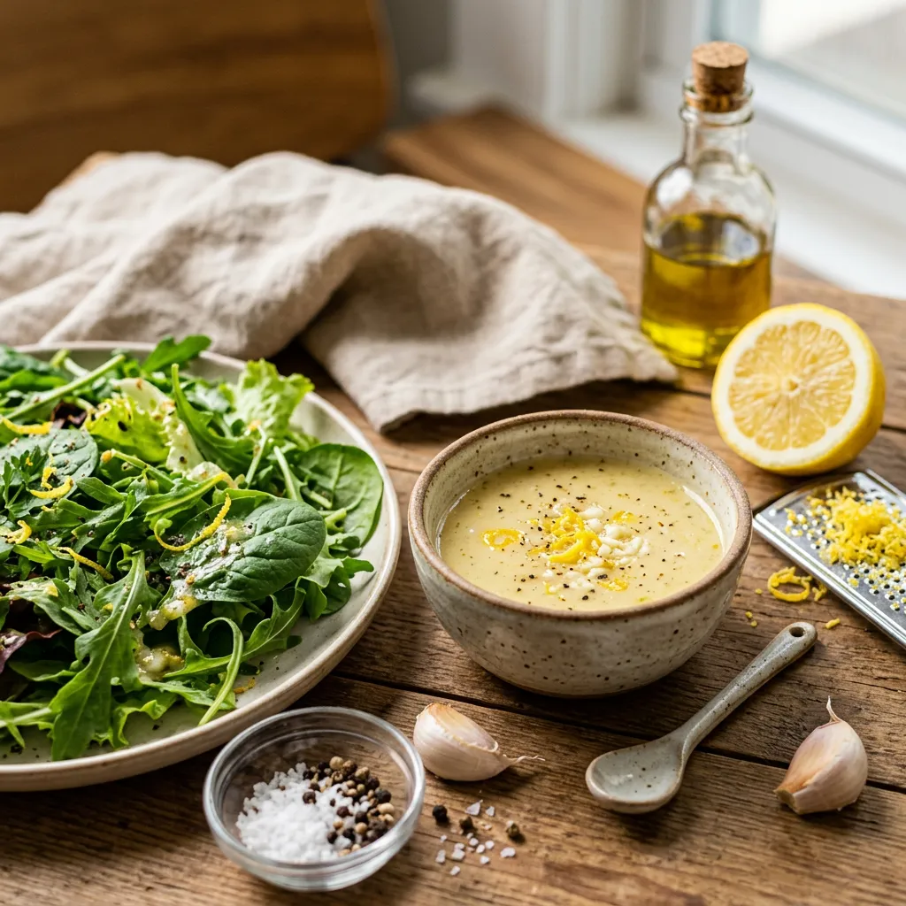 Lemon Garlic Salad Dressing (With Variations)