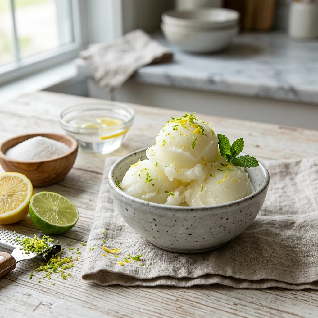 Lemon Lime Sorbet Recipe