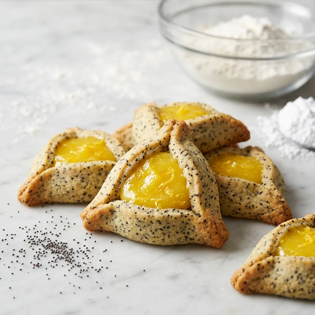 Lemon Poppy Seed Hamantaschen (Pareve or Dairy) Cookies