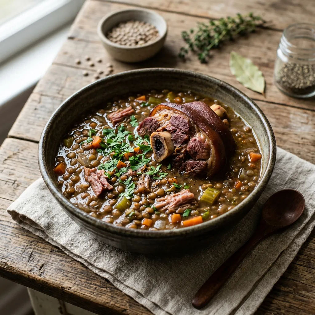 Lentil Soup With Smoked Ham Hock