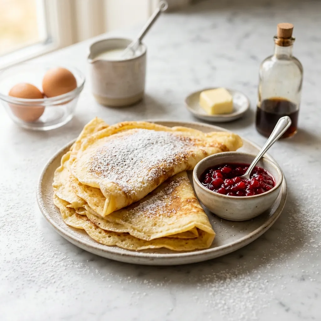 Light and Fluffy Norwegian Pancakes