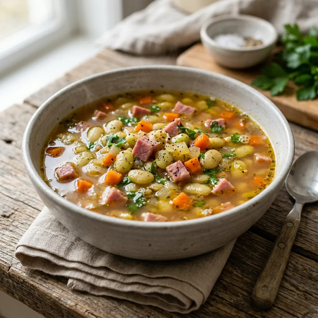 Lima Bean Soup With Ham