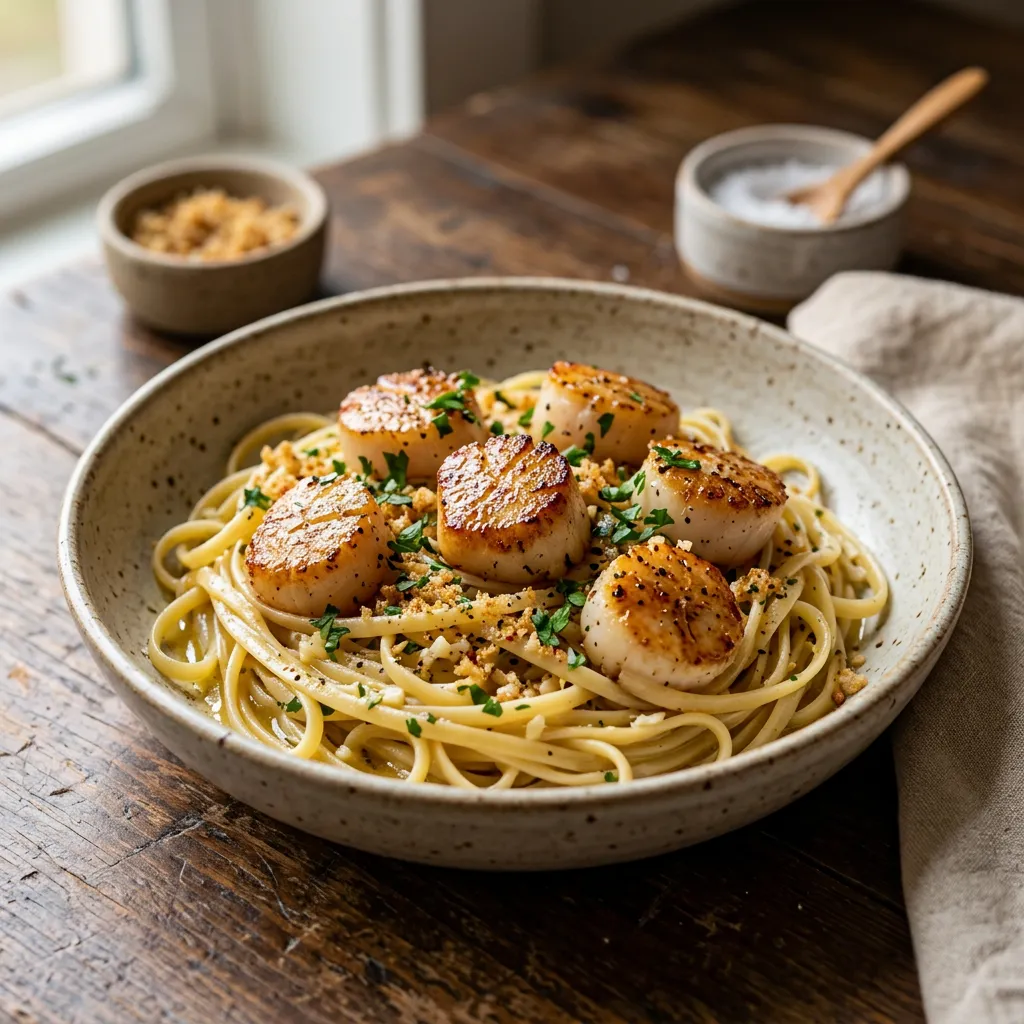 Linguine With Scallops