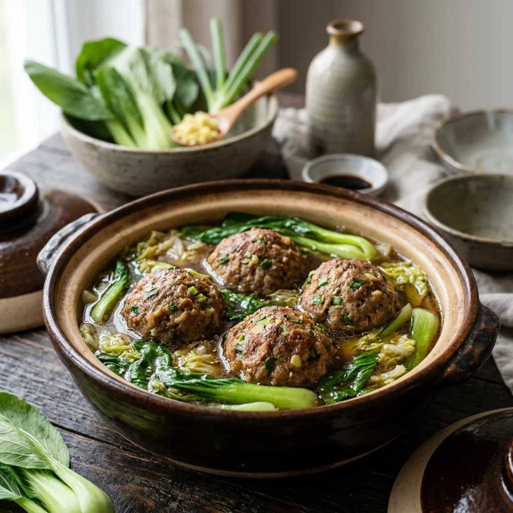 Lion's Head Meatballs With Chinese Cabbage