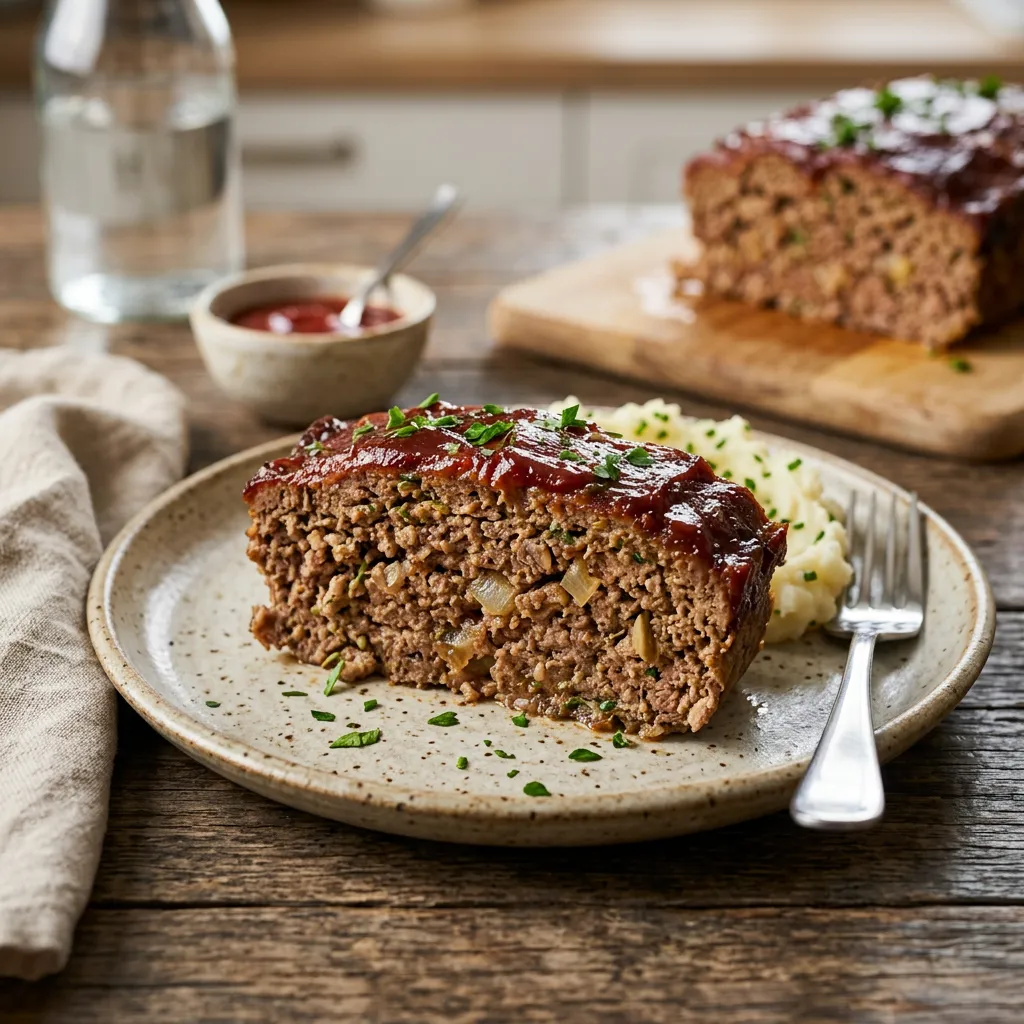 Finished Lipton Onion Soup Meatloaf: A Classic Family Favorite dish