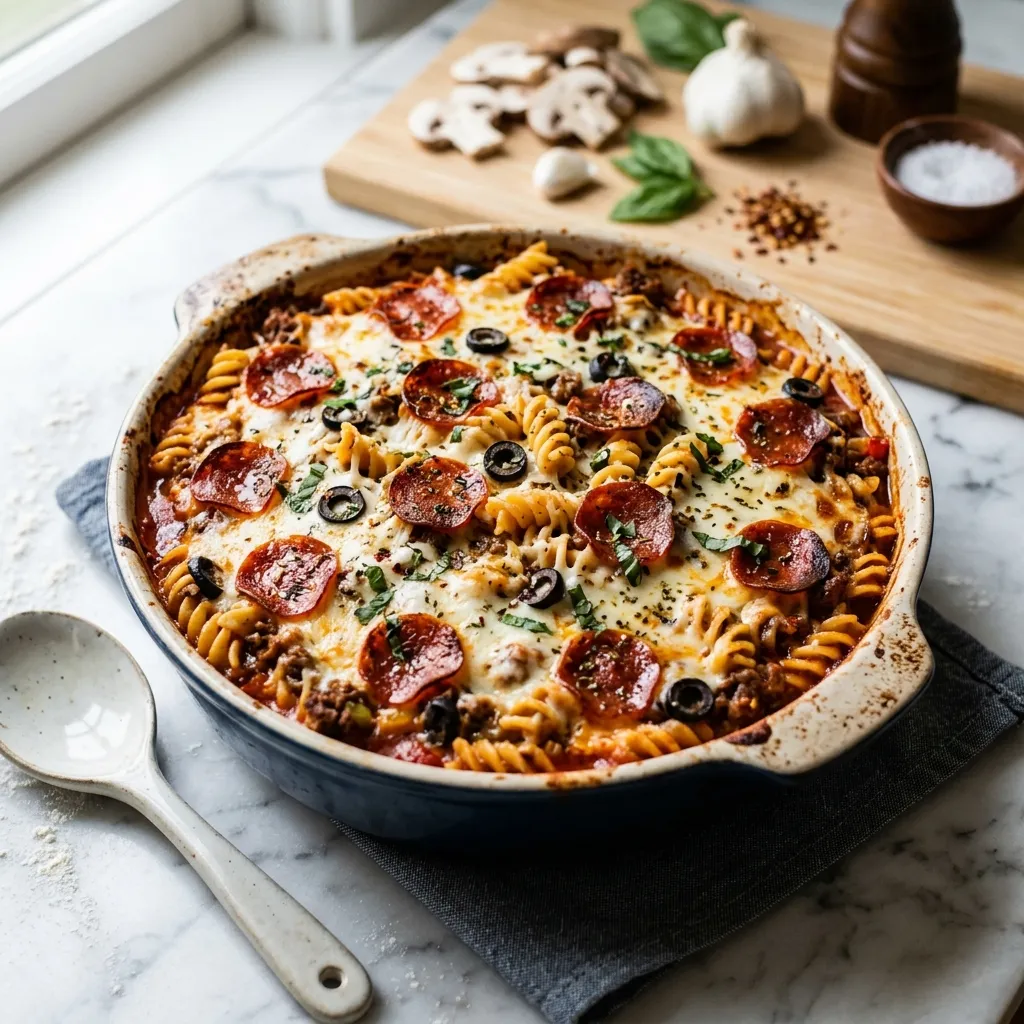 Loaded Pizza Pasta Casserole