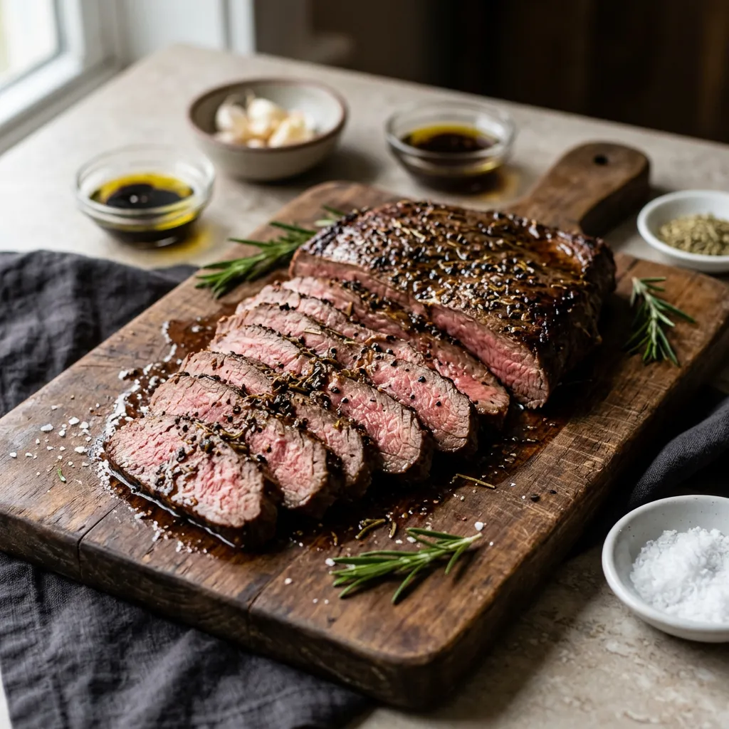 Finished London Broil Recipe dish