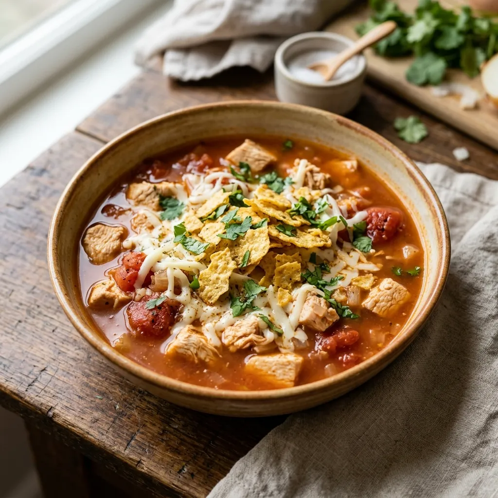 Low Calorie Chicken Tortilla Soup