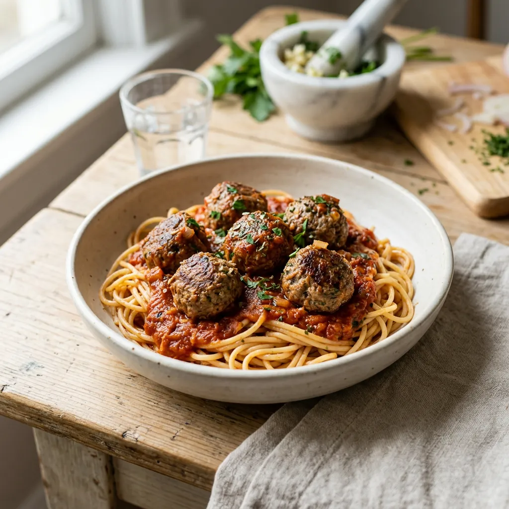 Low-Fat Spaghetti and Meatballs Recipe