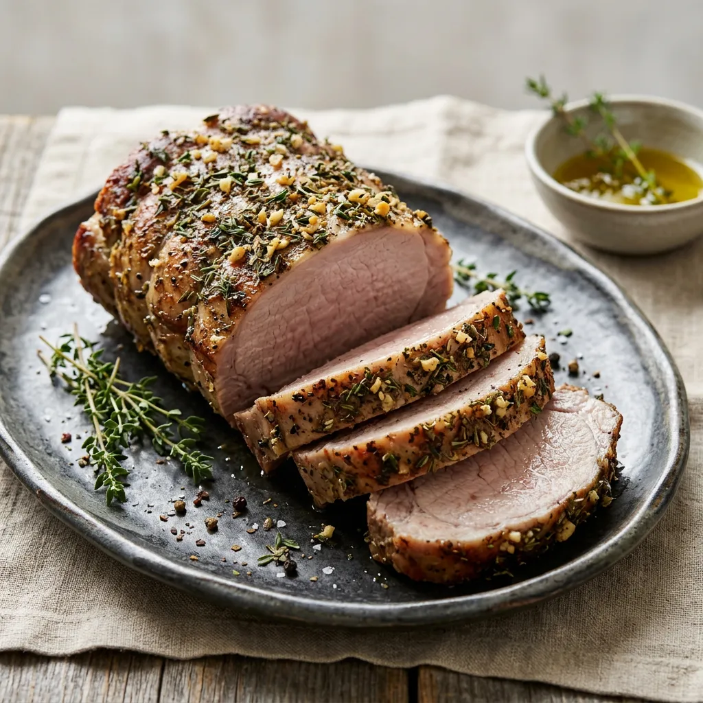 Finished Low-Maintenance Pork Roast dish