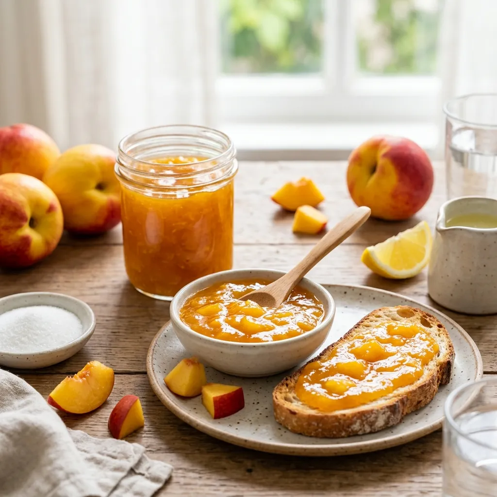 Low-Sugar Nectarine Preserves