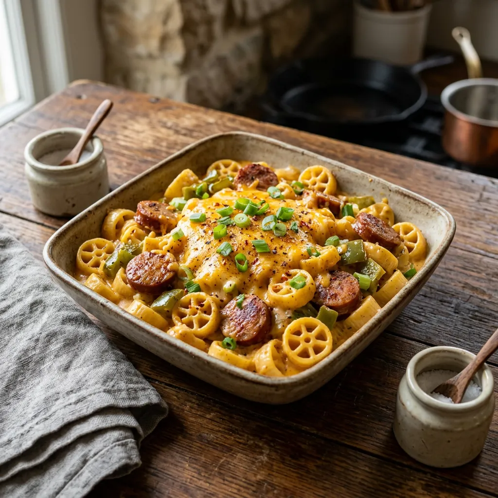Macaroni and Cheese With Andouille Sausage
