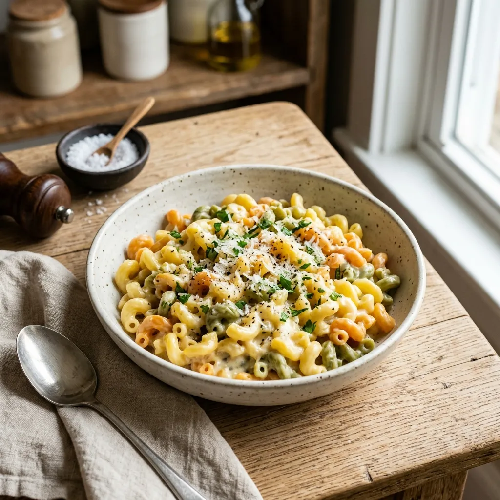 Macaroni With Alfredo Sauce