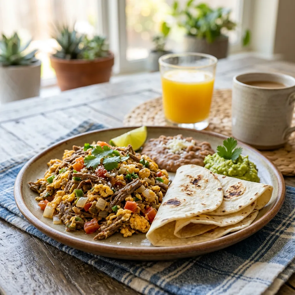 Machaca con Huevos (With Variations)
