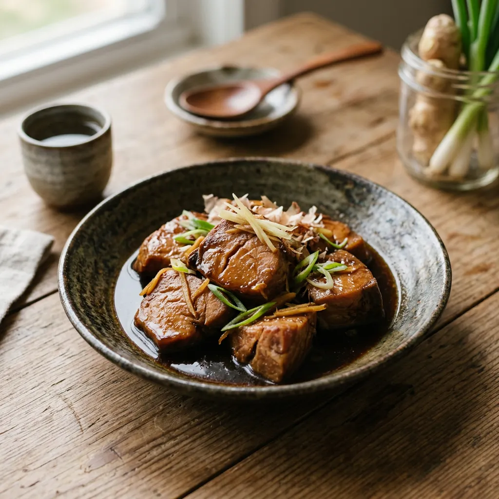 Maguro No Nitsuke (Ginger Soy Braised Tuna) Recipe