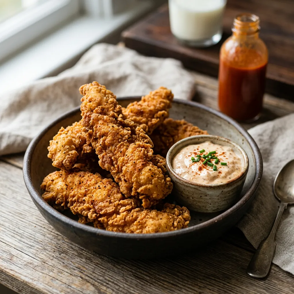 Make Spicy Fried Chicken Strips