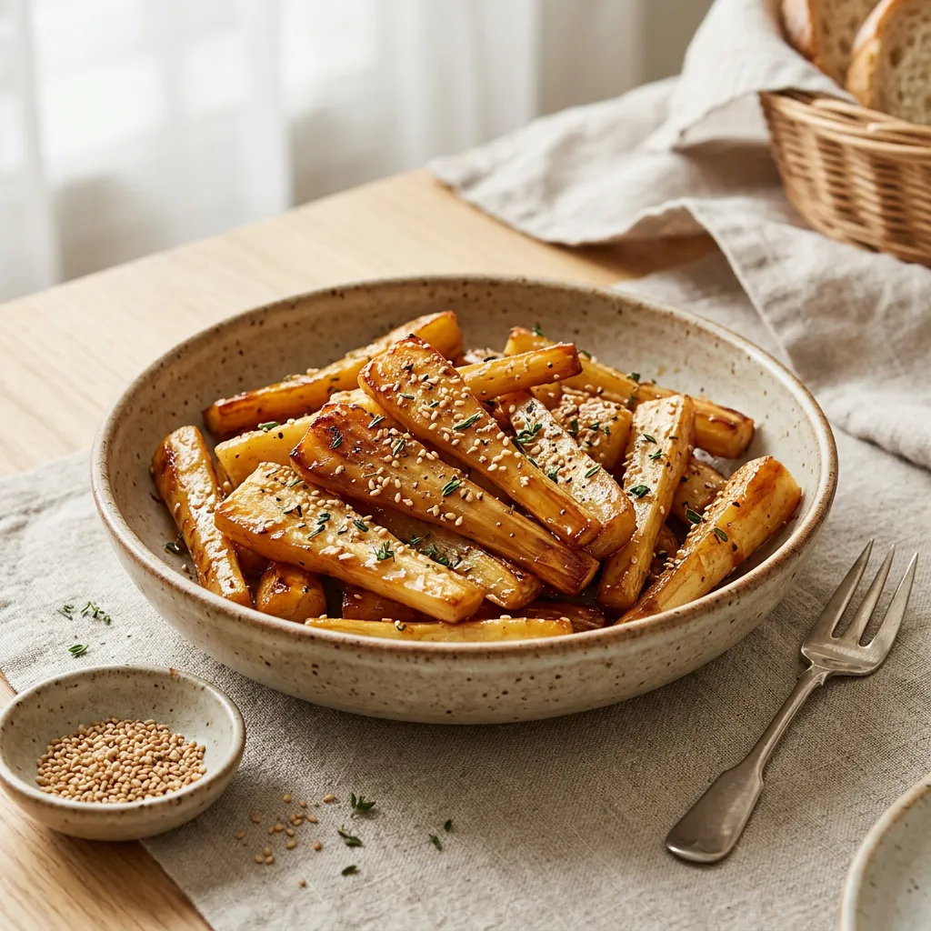 Maple-Glazed Roast Parsnips