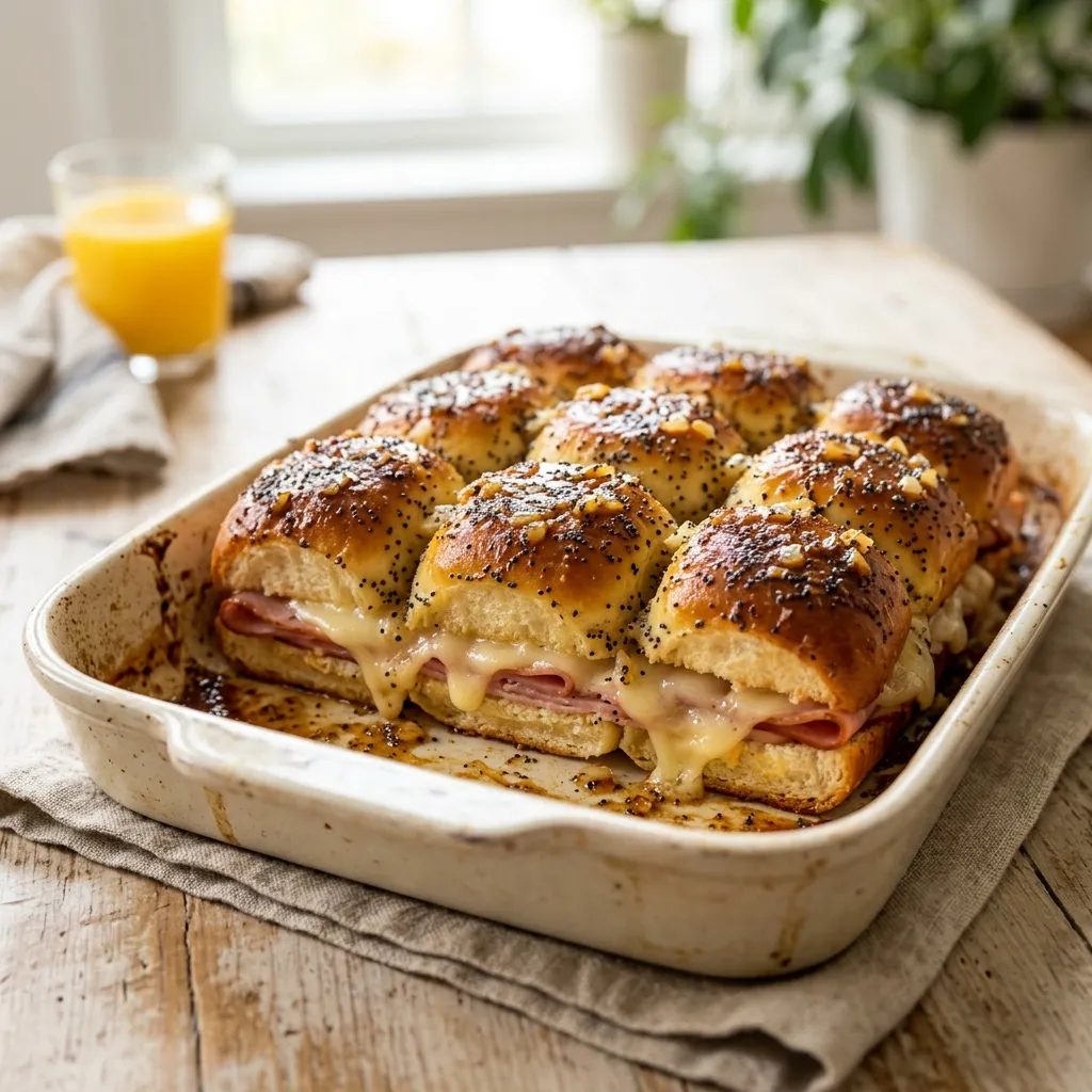 Marinated Ham & Swiss Buns Appetizer Recipe