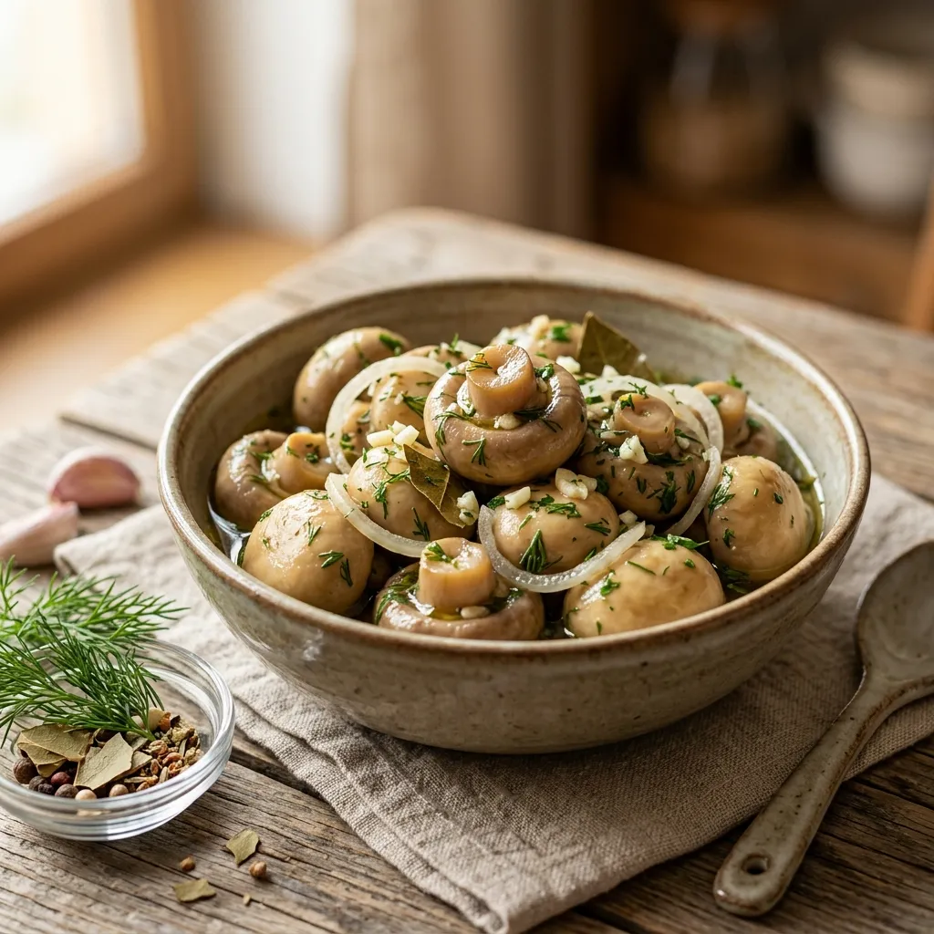 Marinovannymi Gribami (Russian Pickled Mushrooms) Recipe