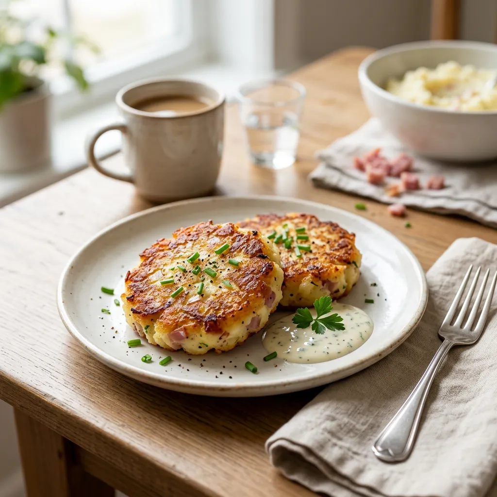 Mashed Potato and Ham Croquettes