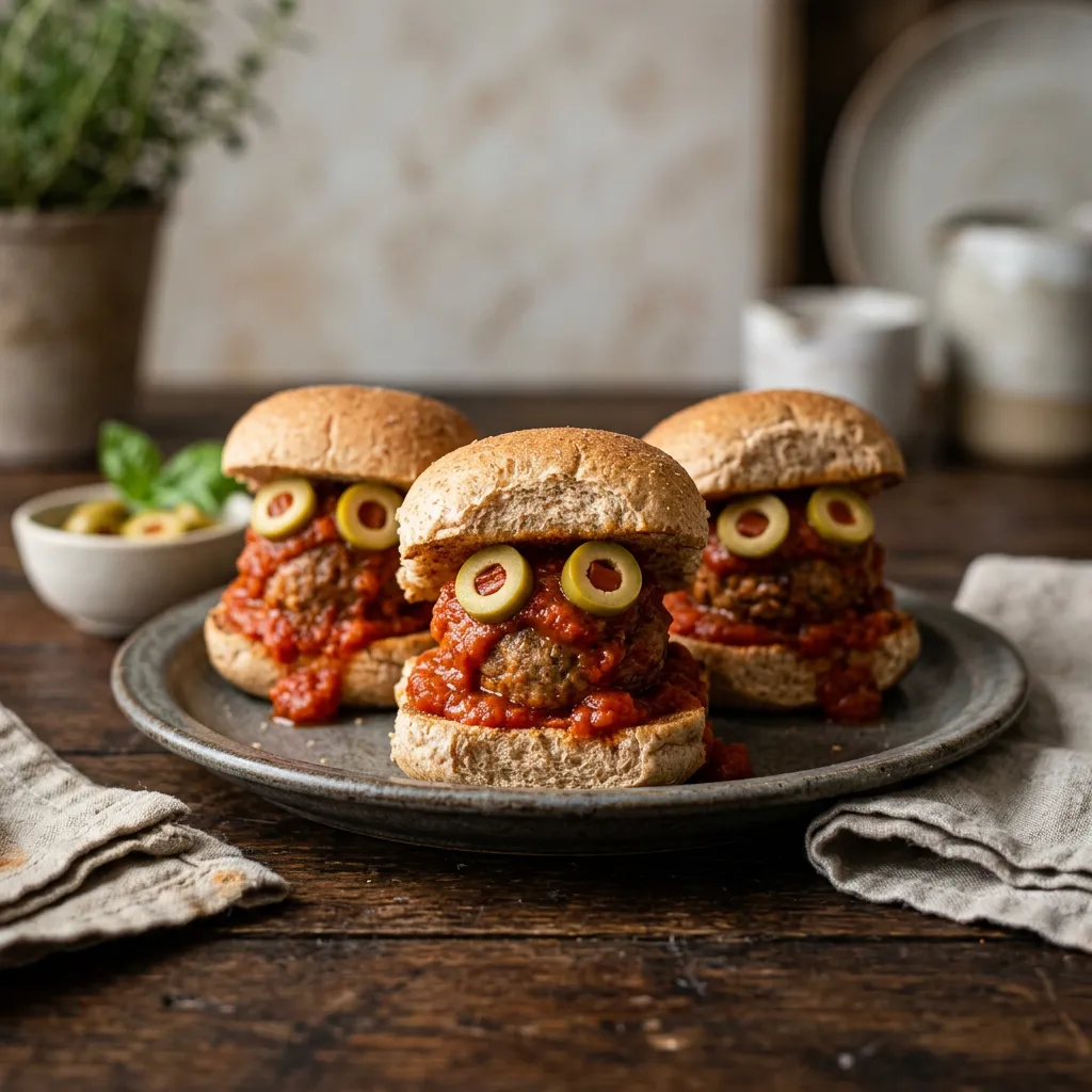 Meatball Monster Sandwiches