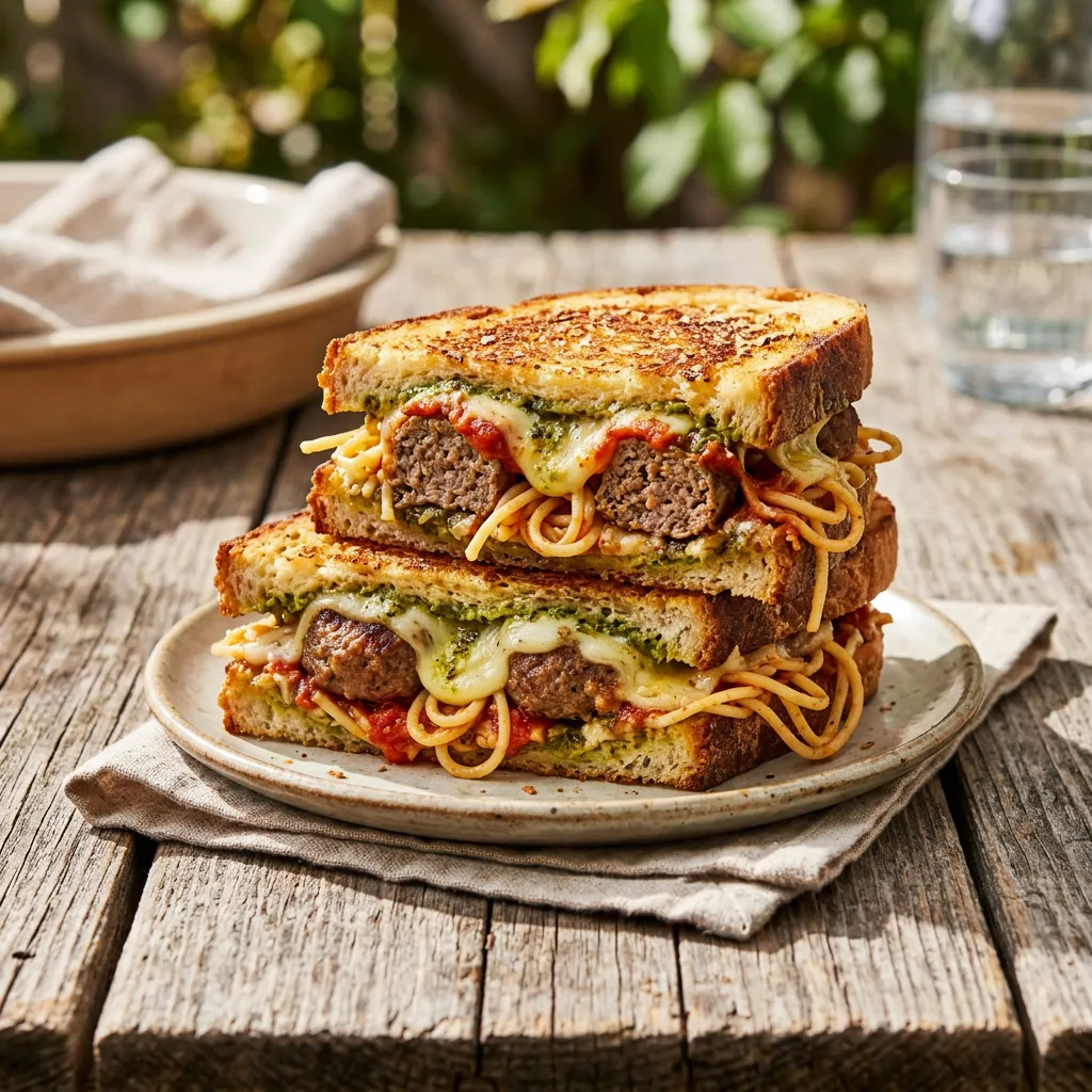 Meatball Smash Grilled Cheese