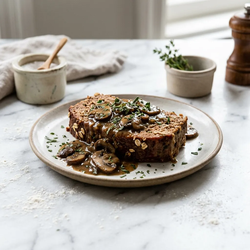 Meatloaf With Mushroom Gravy
