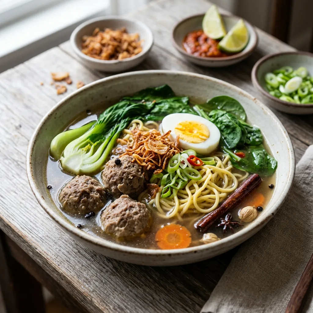 Mee Bakso (Indonesian Meatball and Noodle Soup) Recipe