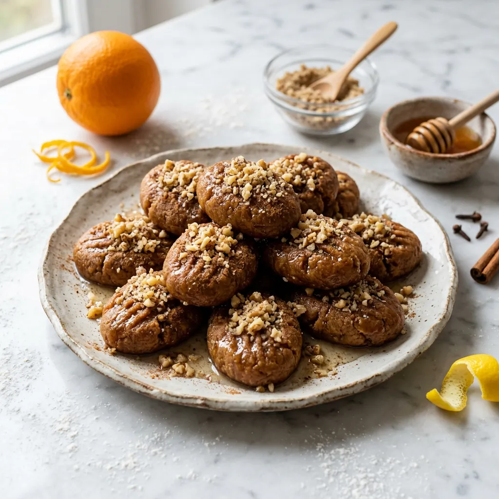 Melomakarona (Greek Honey Cookies With Walnuts)