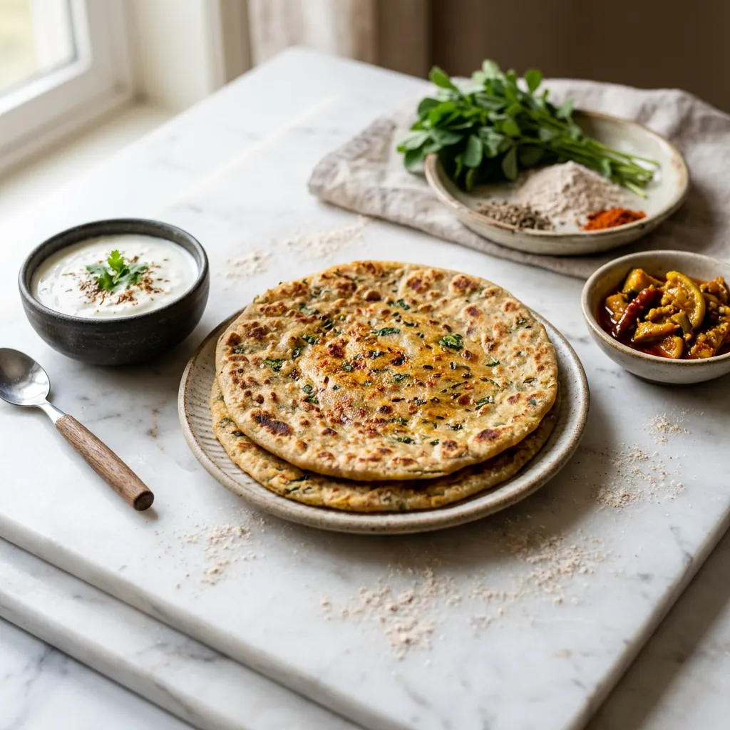 Methi Paratha (Fenugreek Paratha) Recipe