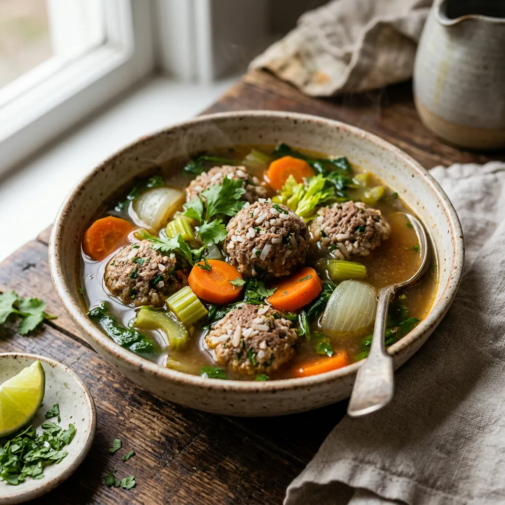 Mexican Meatball Soup (Caldo de Albóndigas)