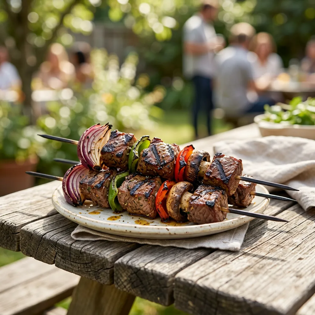Middle Eastern Beef Shish Kebab Recipe