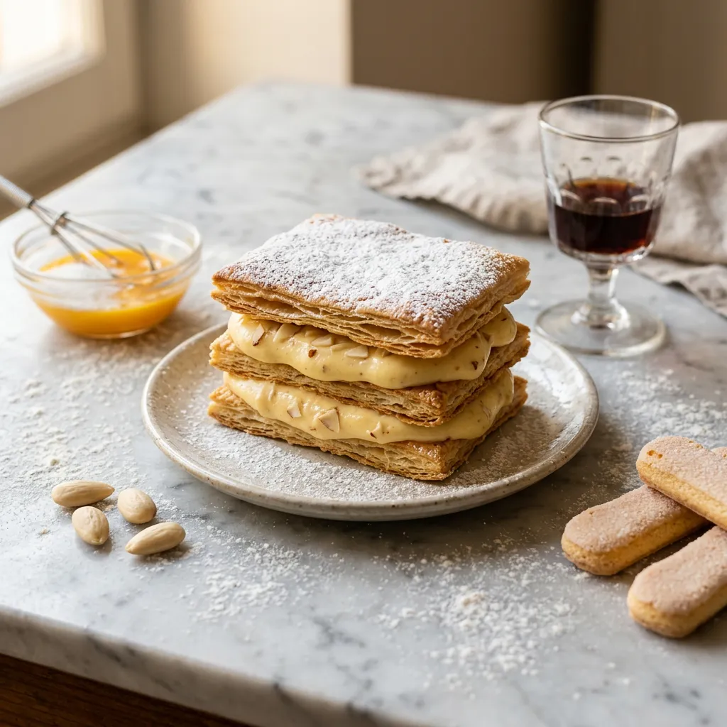 Millefoglie (Mille-Feuille) Pastry With Zabaglione Filling