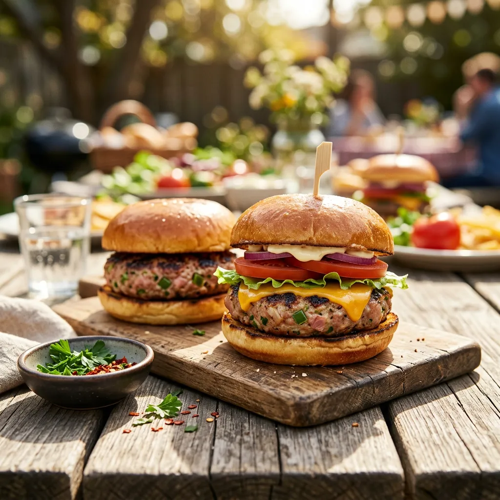Minced Ham and Onion Burger