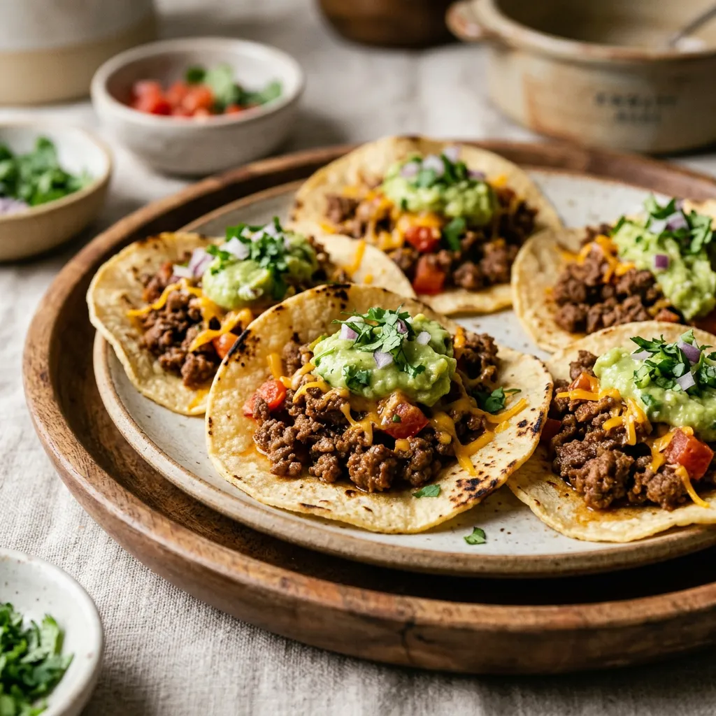 Mini Ground Beef Party Tacos