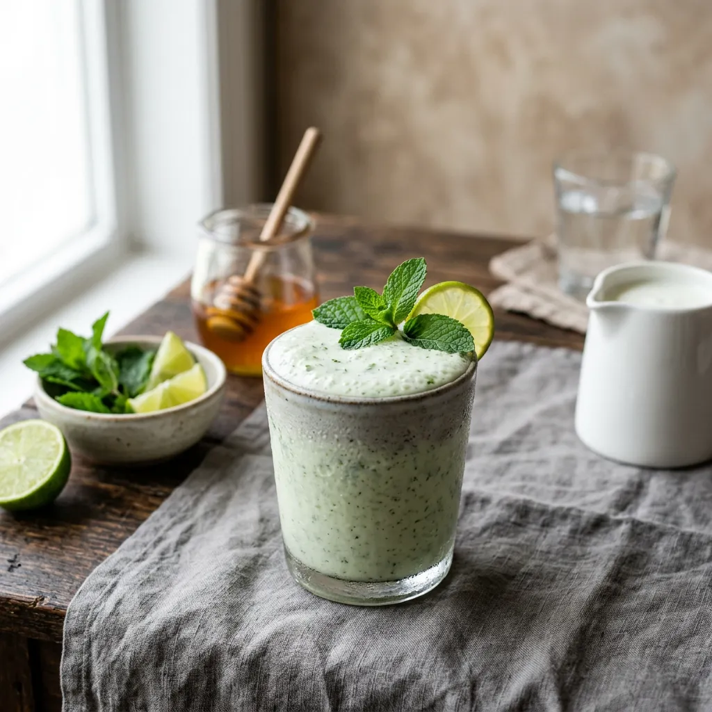 Mint Lassi: A Yogurt Smoothie