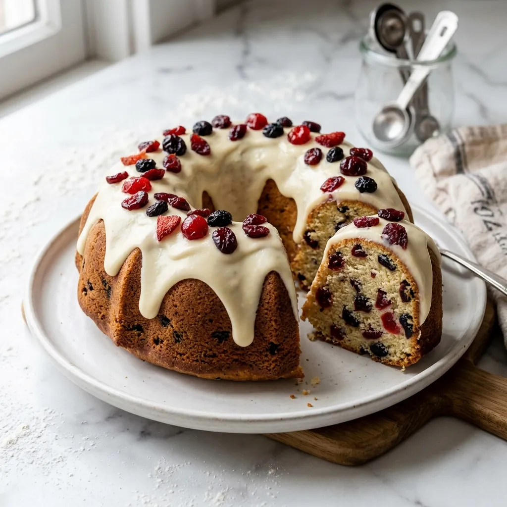 Mixed Fruit Vanilla Cake