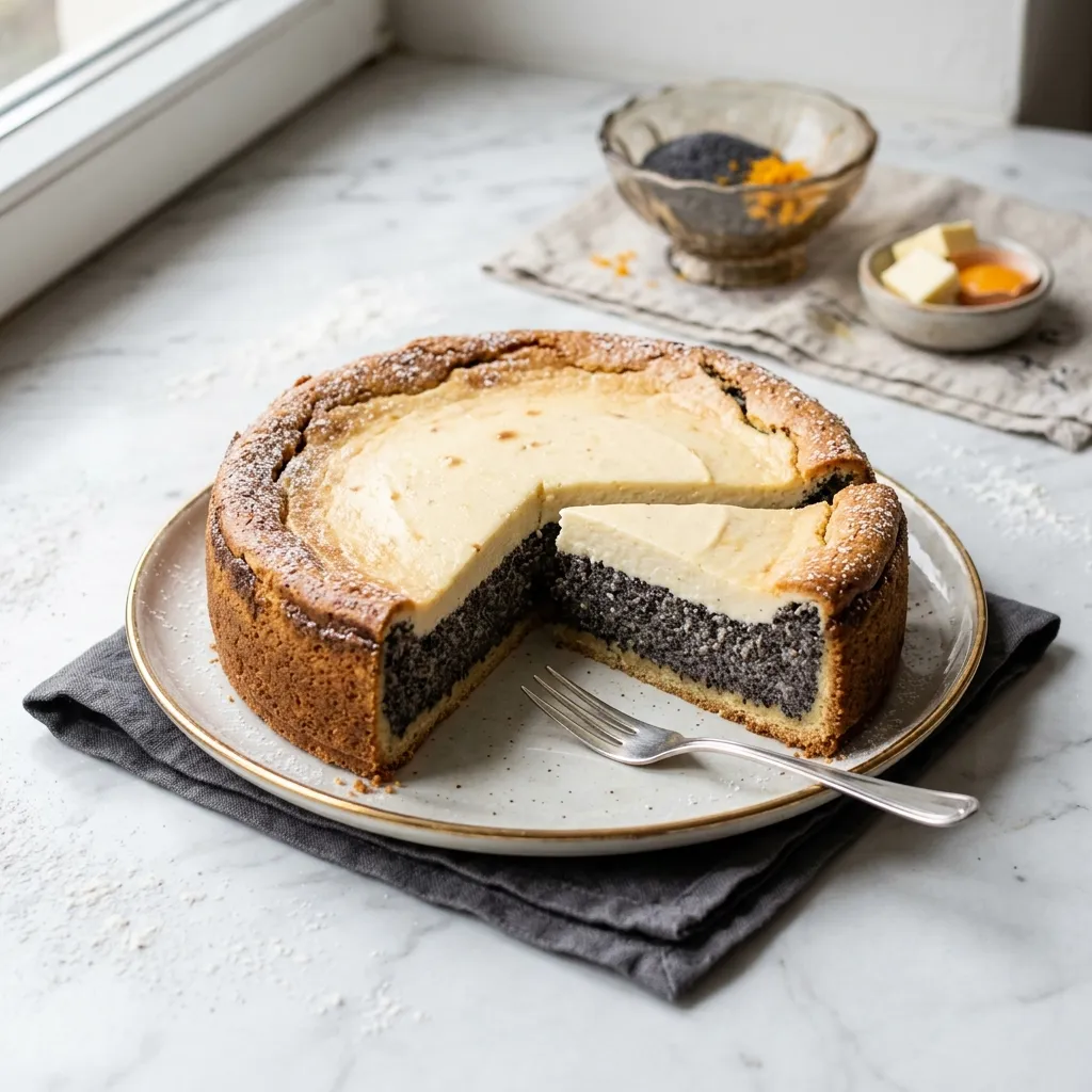 Mohnkuchen mit Eierdecke (German Poppy Seed Cake) Recipe