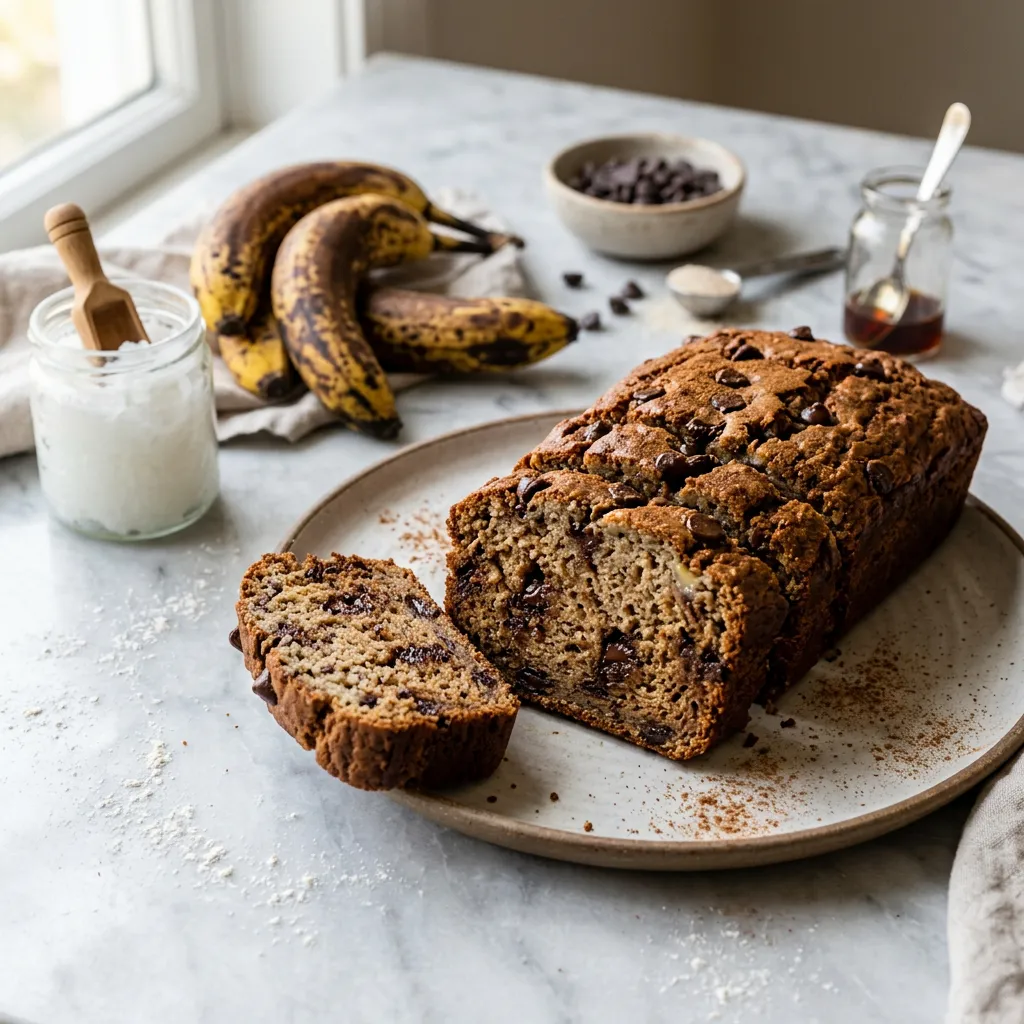 Moist Banana Bread With Coconut Oil
