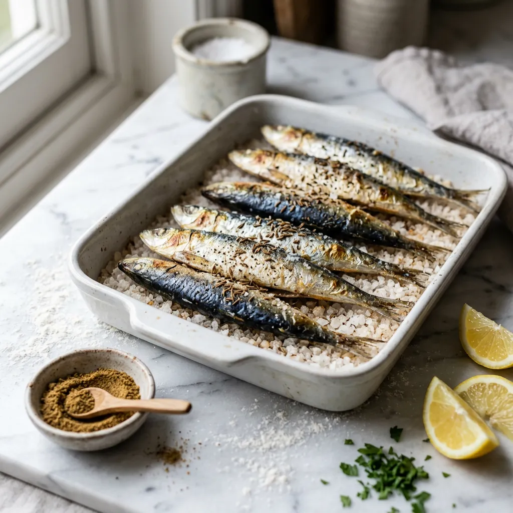 Moroccan Baked Whole Sardines