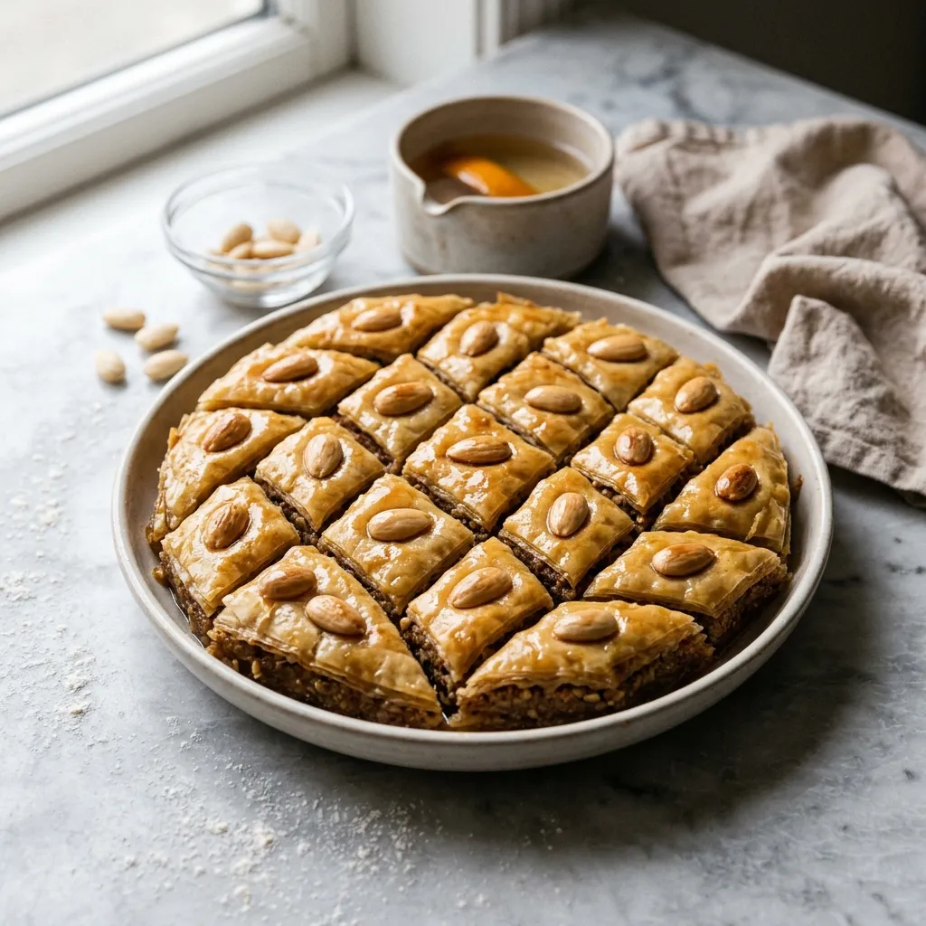 Moroccan Baklava With Almonds and Orange Flower Water
