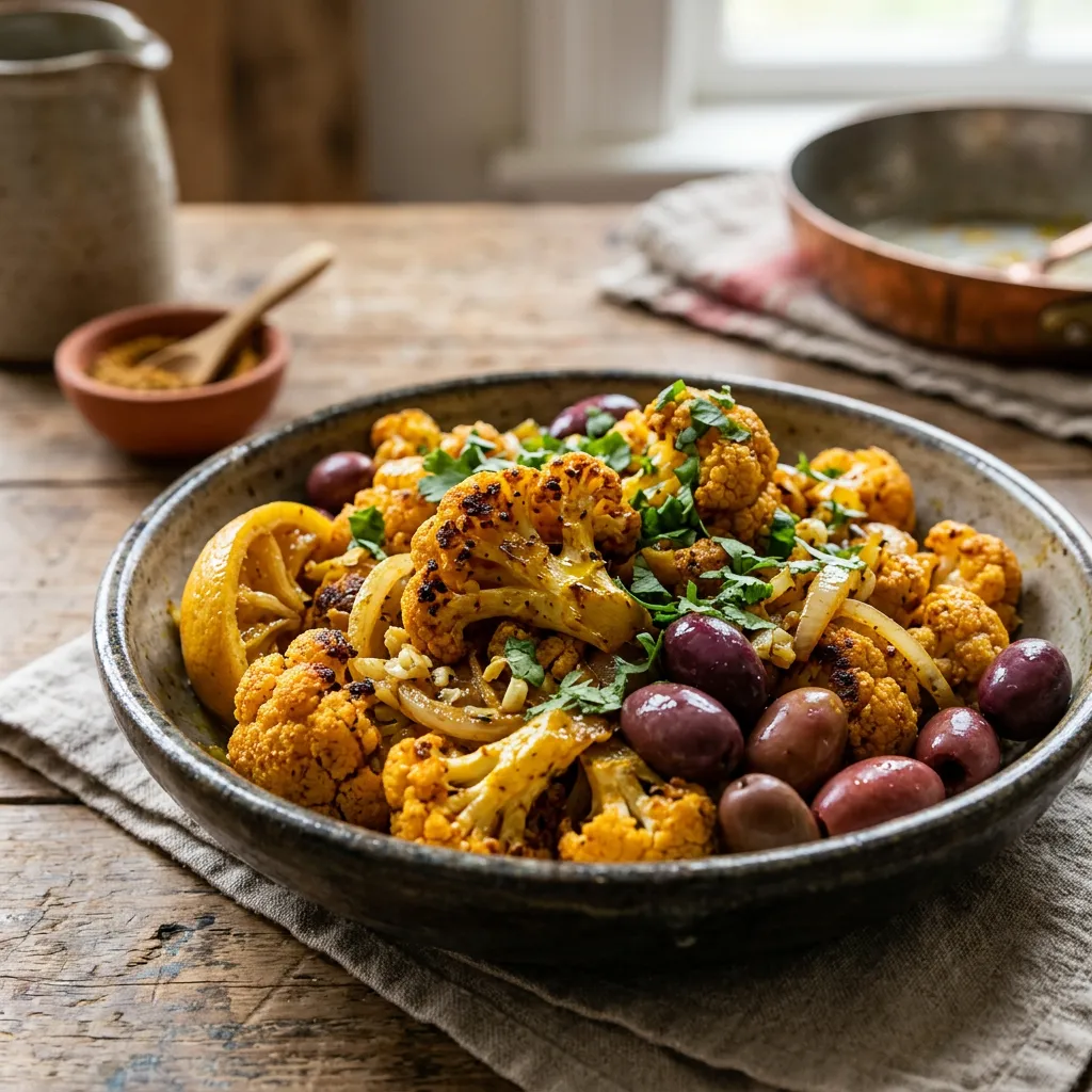 Moroccan Cauliflower With Preserved Lemon